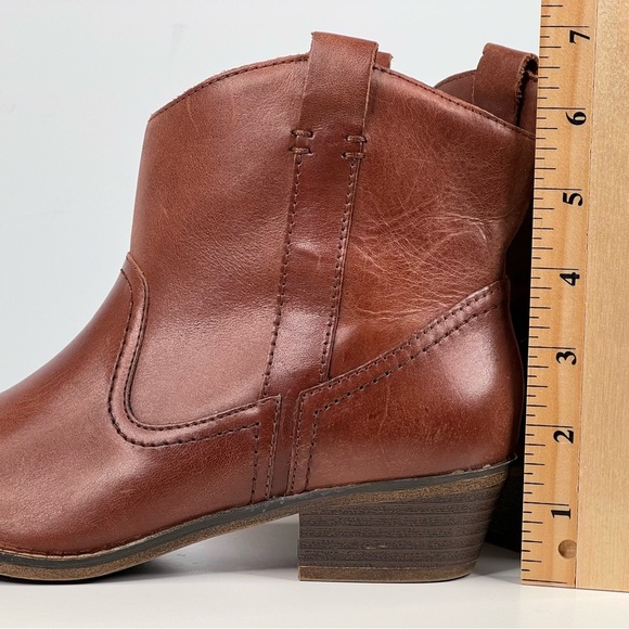 Kenneth Cole Booties Tale spin Ankle Boots Western Brown Leather Cowgirl Boho 6 - Picture 10 of 17